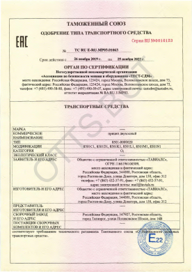 ОТТС ТС RU E-RU.МР03.01063 — превью документа